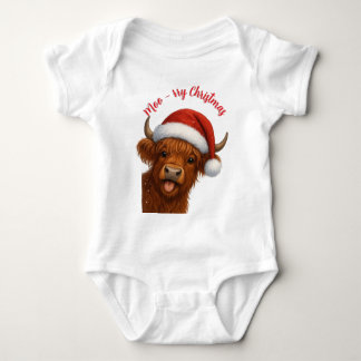 Body Para Bebé Moo-rry ChristmasT-Shirt