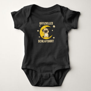 Body Para Bebé Moon Animal Pug Official Sleep Shirt Dogs Stars