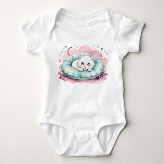 Body Para Bebé Moonlight Nap – Cozy Kitten Dreams (Anverso)