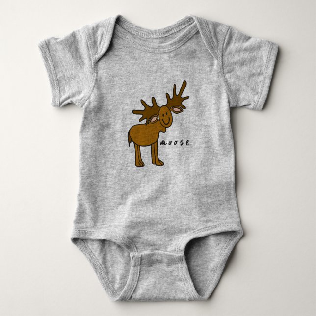 Body Para Bebé Moose Baby Bodysuit o One Piece (sin base) (Anverso)
