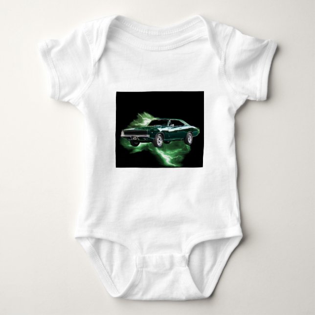 Body Para Bebé Mopar: 'Cargador de 68 Dodge con el relámpago (Anverso)