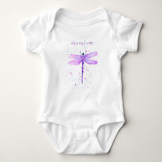 Body Para Bebé Morado dragonfly acuarela giratoria lindo