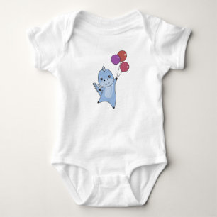 Body Para Bebé Moscas De Dino Con Globos Animales Cute Dinosaurio