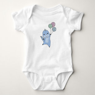 Body Para Bebé Moscas De Dino Con Globos Animales Cute Dinosaurio