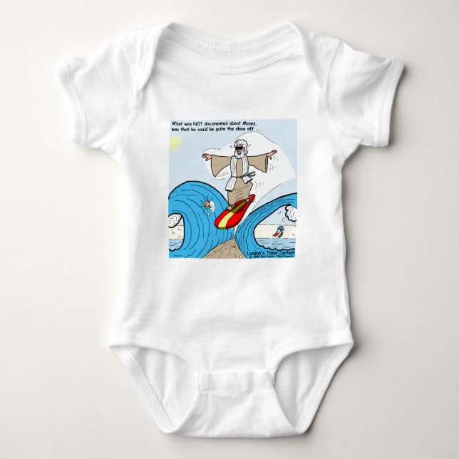 Body Para Bebé Moses Surfs Funny Personalizado Tees Regalos Colec (Anverso)