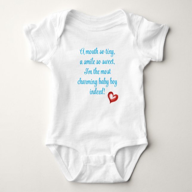 Body Para Bebé Most Charming Baby Boy Gift, Welcome Little One, (Anverso)