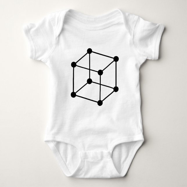 Body Para Bebé Motif de cubo isométrico - Negro (Anverso)