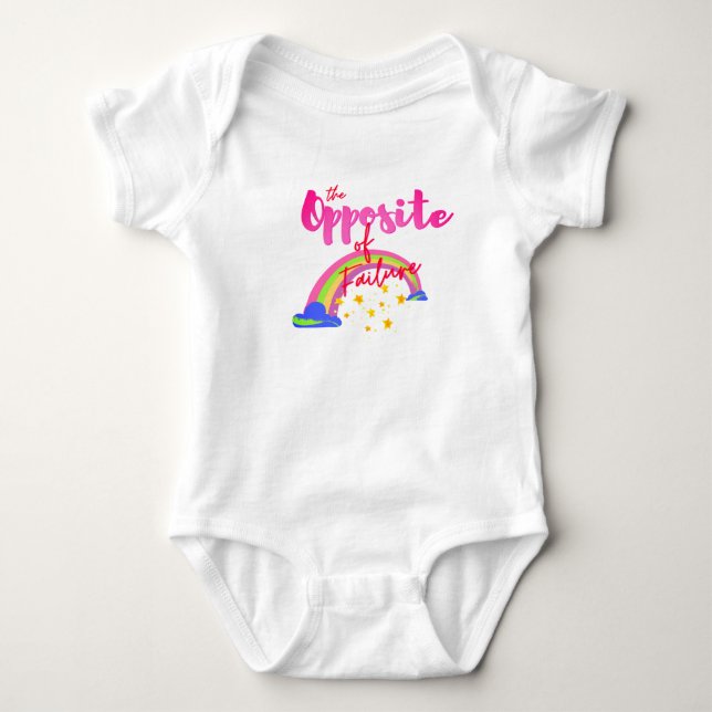 Body Para Bebé Motivación tipográfica Baby Bodysuit (Anverso)
