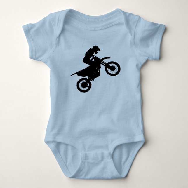 Body Para Bebé Motocross Wheelie Dirt Bike Baby Bodysuit (Anverso)
