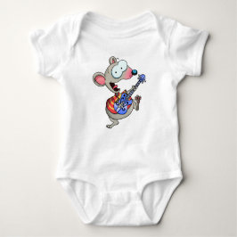 Body Para Bebé Mouse playing guitar with ease and joy