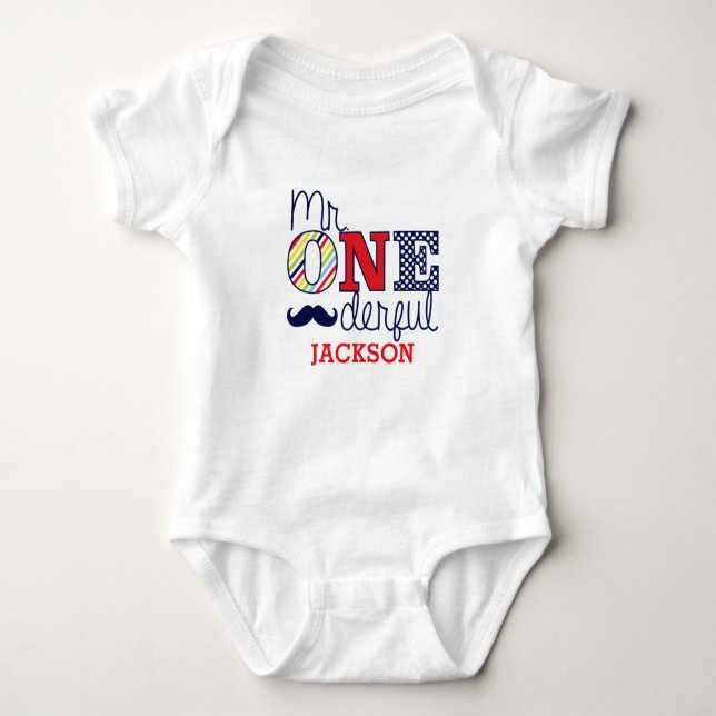 Body Para Bebé Mr ONEMaravilloso Baby Romper - Primer Nacimiento (Anverso)