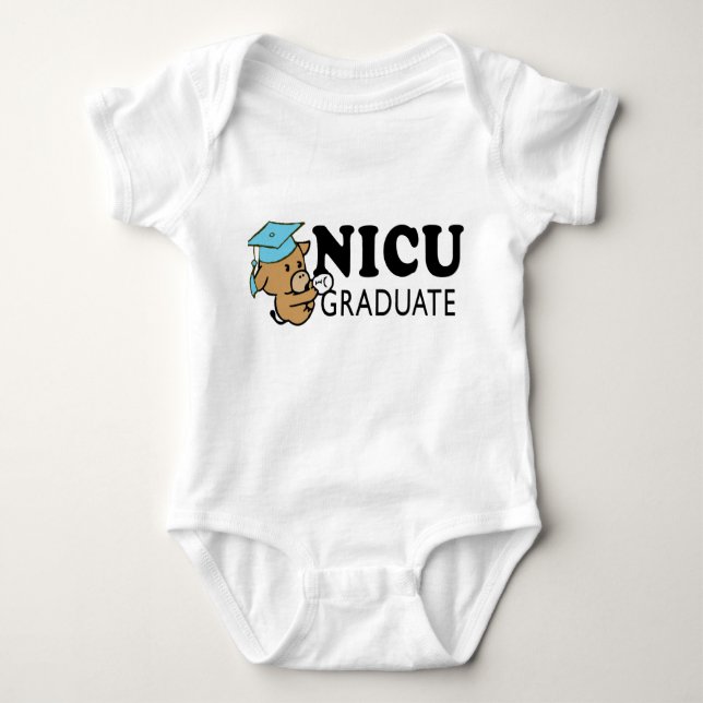 Body Para Bebé Muchacho graduado de NICU (Anverso)
