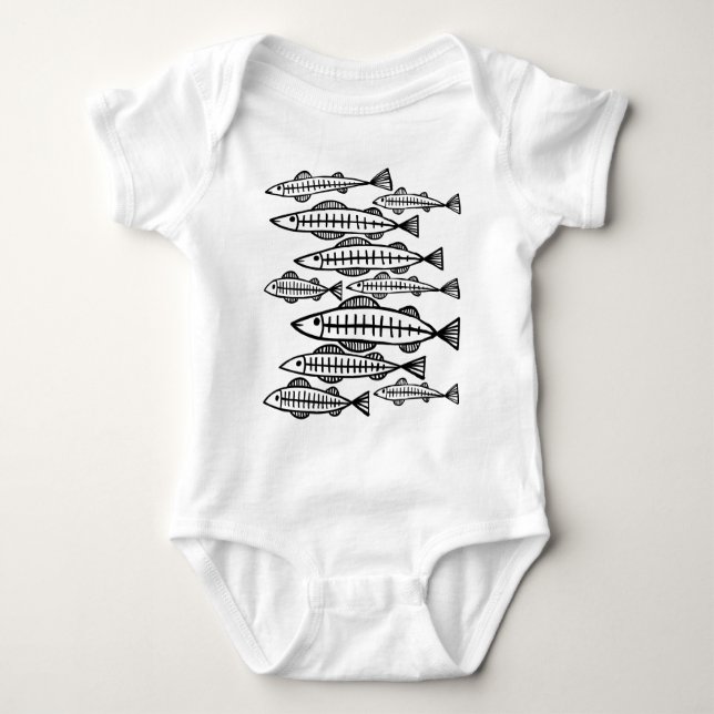 Body Para Bebé Muchos peces (Anverso)