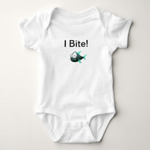 Body Para Bebé Muerdo pirahna infantil de la camiseta