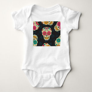 Body Para Bebé Muertos Skulls: Elegancia vintage sin foco.