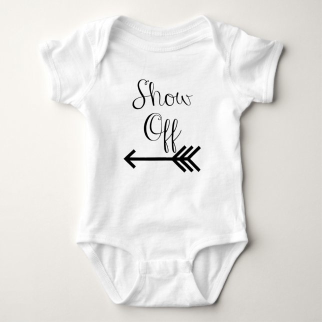 Body Para Bebé Muestre apagado el mono gemelo (Anverso)