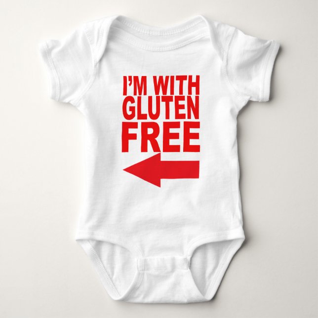 Body Para Bebé ¡Muestre su ayuda para su amada Gluten-Libre! (Anverso)