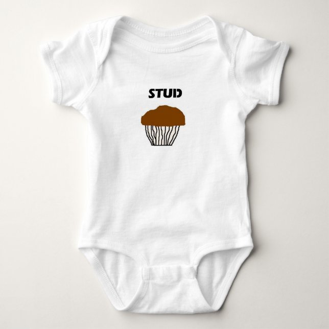 Body Para Bebé Muffin de stud para niños (Anverso)