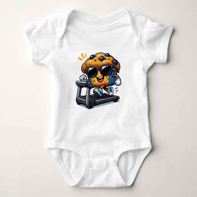 Body Para Bebé Muffin en la cinta de correr (Anverso)