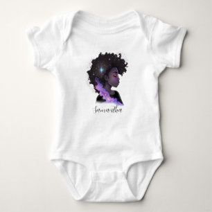 Body Para Bebé Mujer Afro Brillante