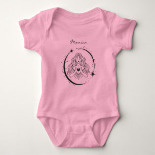 Body Para Bebé Mujer celestial, luna estrellas, boho, astronomía 