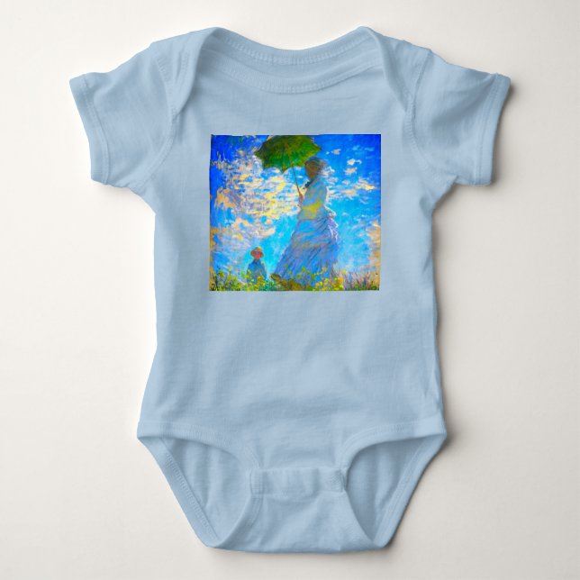 Body Para Bebé Mujer con Parasol de Monet (Anverso)