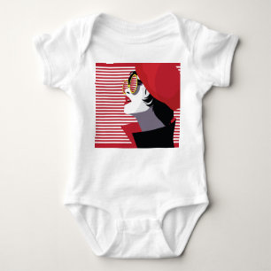 Body Para Bebé Mujer de moda del arte pop Vintage
