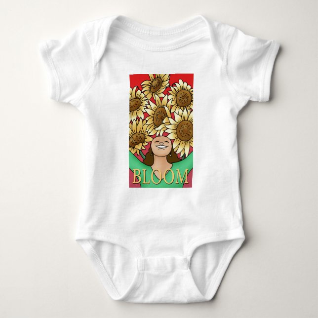 Body Para Bebé Mujer Girasol -- ¡Florece! (Anverso)