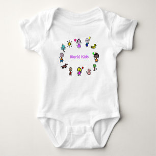 Body Para Bebé Mundo de Bodysuit para Bebés