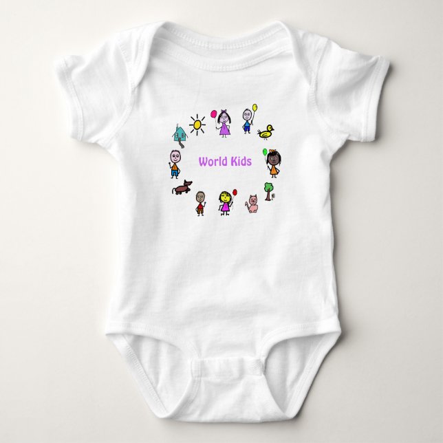 Body Para Bebé Mundo de Bodysuit para Bebés  (Anverso)