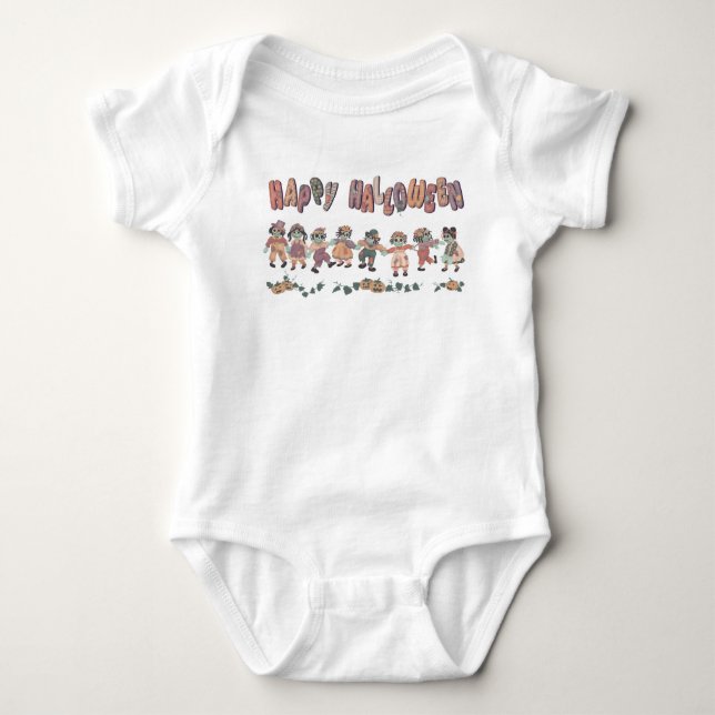 Body Para Bebé Muñecas de Trapo Zombies Fiesta Bebe  (Anverso)