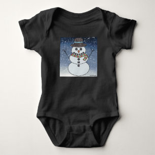Body Para Bebé Muñeco de nieve con fondo (vívido) - Bodysuit de b