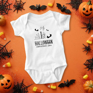 Body Para Bebé Murciélagos personalizados para el primer Hallowee