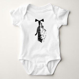 Body Para Bebé Music Notes Tie Piano Keyboard Funny