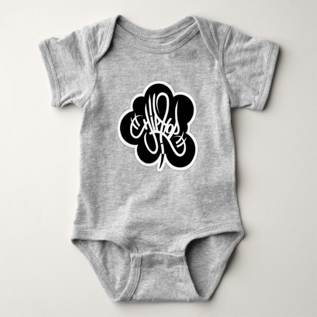 Body Para Bebé música de la pintada del hip-hop (Anverso)