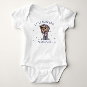 Body Para Bebé Música de Rockstar Niño Personalizada