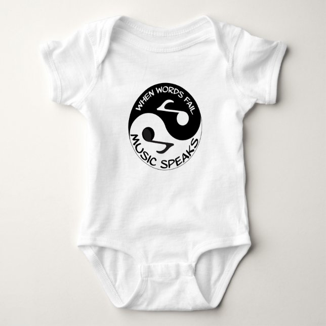 Body Para Bebé Música de Yin yang (Anverso)