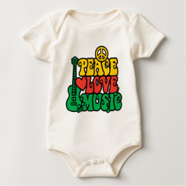 Body Para Bebé Música del amor de la paz del reggae