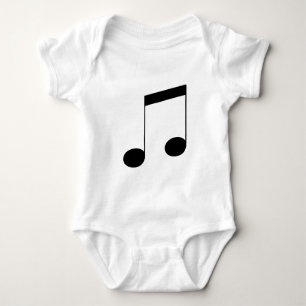 Body Para Bebé Música Una Nota De Haz Negro,