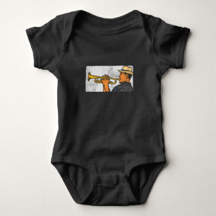 Body Para Bebé Músico de Trompeta Trompeta Retro Música Jazz