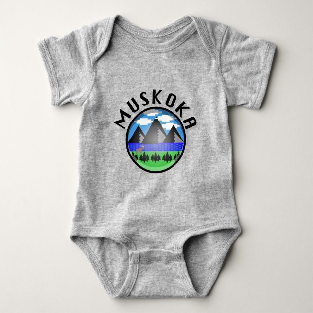 Body Para Bebé Muskoka Design (versión 2) - Traje para niños de J (Anverso)