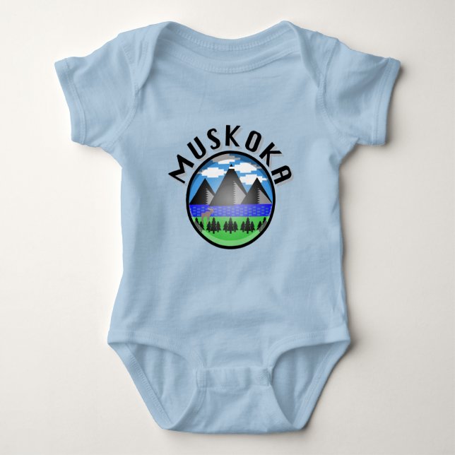 Body Para Bebé Muskoka Design (versión 2) - Traje para niños de J (Anverso)
