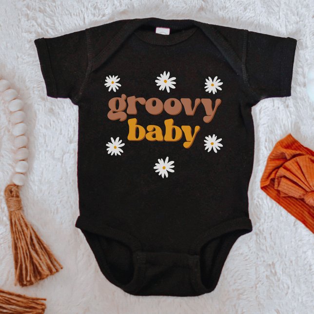 Body Para Bebé Mustard Daisy Groovy Baby B de STEVIE Retro 70 (Subido por el creador)