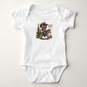 Body Para Bebé Muy Adorable Mapache de Navidad