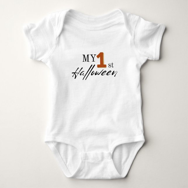 Body Para Bebé My 1st Halloween, Baby Bodie, Fall, Halloween  (Anverso)