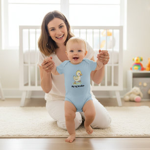 Body Para Bebé My Big Brother - Baby Romper - Light Blue