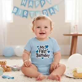 Body Para Bebé My First Birthday bodysuit 
