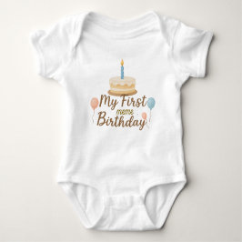 Body Para Bebé My First Birthday Custom Baby Bodysuit