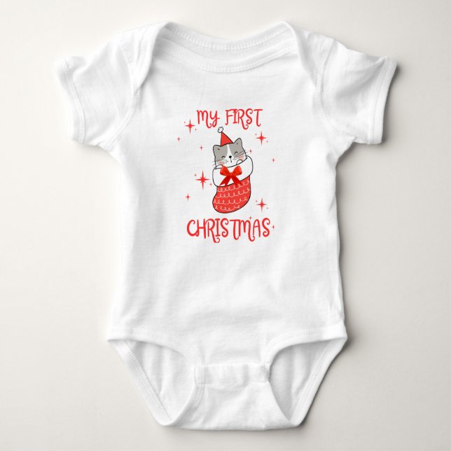Body Para Bebé My First Christmas (Anverso)