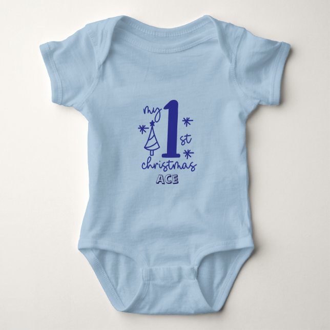 Body Para Bebé My First Christmas Baby Boy (Anverso)
